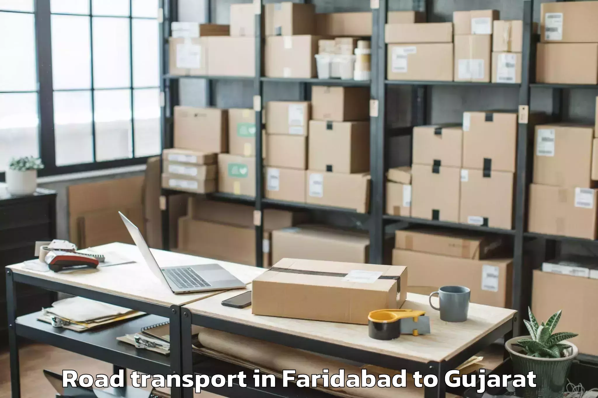 Professional Faridabad to Visavadar Road Transport